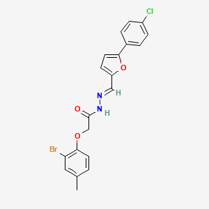 2-(2-Bromo-4-methylphenoxy)-N'-[(E)-[5-(4-chlorophenyl)furan-2-YL]methylidene]acetohydrazide