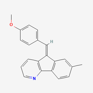 (5Z)-5-(4-methoxybenzylidene)-7-methyl-5H-indeno[1,2-b]pyridine