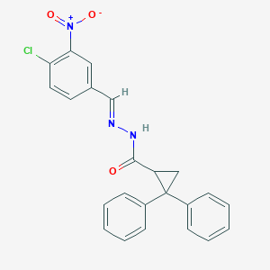 N'-[(E)-(4-chloro-3-nitrophenyl)methylidene]-2,2-diphenylcyclopropanecarbohydrazide