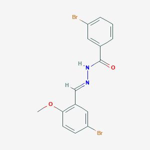 molecular formula C15H12Br2N2O2 B11554049 3-bromo-N'-[(E)-(5-bromo-2-methoxyphenyl)methylidene]benzohydrazide 