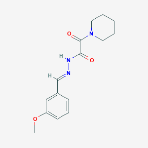 N'-[(E)-(3-methoxyphenyl)methylidene]-2-oxo-2-(piperidin-1-yl)acetohydrazide