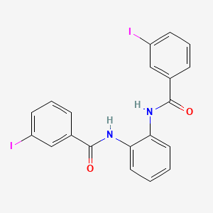 molecular formula C20H14I2N2O2 B11554103 N,N'-benzene-1,2-diylbis(3-iodobenzamide) 