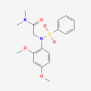 2-[N-(2,4-Dimethoxyphenyl)benzenesulfonamido]-N,N-dimethylacetamide