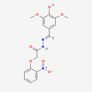 N'-[(E)-(4-hydroxy-3,5-dimethoxyphenyl)methylidene]-2-(2-nitrophenoxy)acetohydrazide