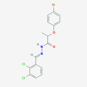 molecular formula C16H13BrCl2N2O2 B11554137 2-(4-bromophenoxy)-N'-[(E)-(2,3-dichlorophenyl)methylidene]propanehydrazide 