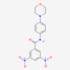 molecular formula C17H16N4O6 B11554144 N-[4-(morpholin-4-yl)phenyl]-3,5-dinitrobenzamide 