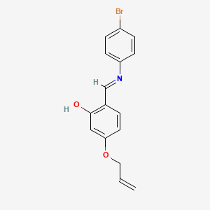 2-[(E)-[(4-Bromophenyl)imino]methyl]-5-(prop-2-EN-1-yloxy)phenol