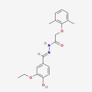 2-(2,6-dimethylphenoxy)-N'-[(E)-(3-ethoxy-4-hydroxyphenyl)methylidene]acetohydrazide