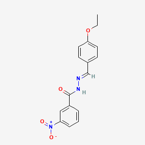 molecular formula C16H15N3O4 B11554184 N'-[(E)-(4-ethoxyphenyl)methylidene]-3-nitrobenzohydrazide 