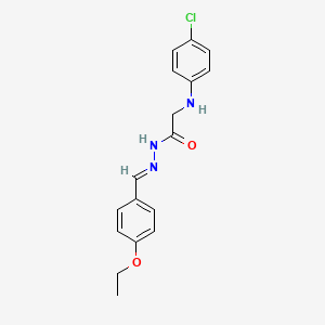 molecular formula C17H18ClN3O2 B11554188 2-[(4-Chlorophenyl)amino]-N'-[(E)-(4-ethoxyphenyl)methylidene]acetohydrazide 