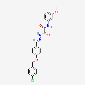 2-((2E)-2-{4-[(4-chlorobenzyl)oxy]benzylidene}hydrazino)-N-(3-methoxyphenyl)-2-oxoacetamide