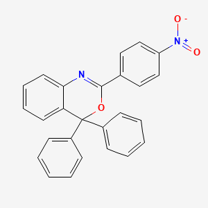 molecular formula C26H18N2O3 B11554282 2-(4-Nitrophenyl)-4,4-diphenyl-4H-3,1-benzoxazine 