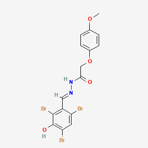 2-(4-methoxyphenoxy)-N'-[(E)-(2,4,6-tribromo-3-hydroxyphenyl)methylidene]acetohydrazide