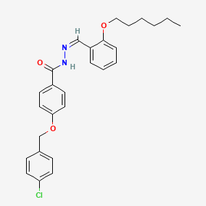 4-[(4-chlorobenzyl)oxy]-N'-{(Z)-[2-(hexyloxy)phenyl]methylidene}benzohydrazide