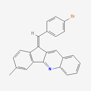 molecular formula C24H16BrN B11554340 (11Z)-11-(4-bromobenzylidene)-3-methyl-11H-indeno[1,2-b]quinoline 