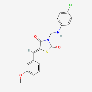 (5Z)-3-{[(4-chlorophenyl)amino]methyl}-5-(3-methoxybenzylidene)-1,3-thiazolidine-2,4-dione