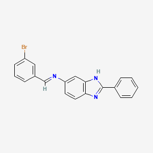 N-[(E)-(3-bromophenyl)methylidene]-2-phenyl-1H-benzimidazol-6-amine