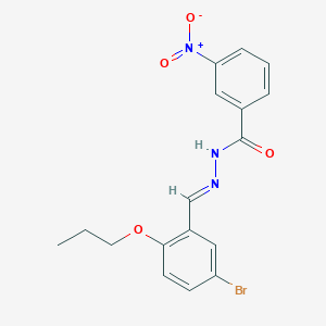 N'-[(E)-(5-bromo-2-propoxyphenyl)methylidene]-3-nitrobenzohydrazide