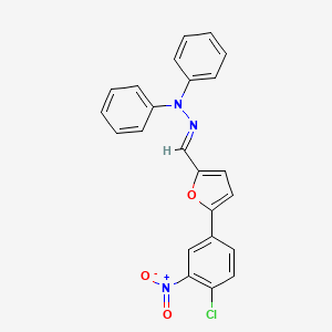 (2E)-2-{[5-(4-chloro-3-nitrophenyl)furan-2-yl]methylidene}-1,1-diphenylhydrazine