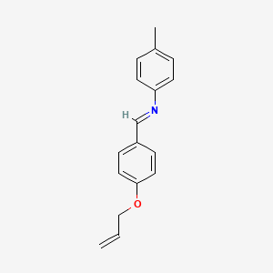 molecular formula C17H17NO B11554445 Benzenamine, 4-methyl-N-[[4-(2-propenyloxy)phenyl]methylene]- CAS No. 62399-21-7