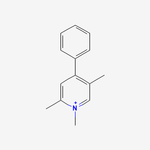 molecular formula C14H16N+ B11554465 1,2,5-Trimethyl-4-phenylpyridin-1-ium 