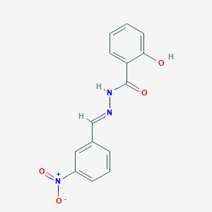 molecular formula C14H11N3O4 B11554496 2-hydroxy-N'-(3-nitrobenzylidene)benzohydrazide CAS No. 72323-40-1