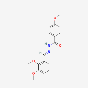 molecular formula C18H20N2O4 B11554519 N'-[(E)-(2,3-dimethoxyphenyl)methylidene]-4-ethoxybenzohydrazide 