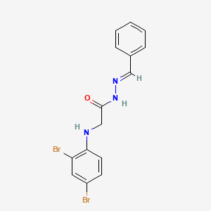 molecular formula C15H13Br2N3O B11554533 2-[(2,4-Dibromophenyl)amino]-N'-[(E)-phenylmethylidene]acetohydrazide 