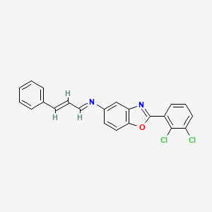 2-(2,3-dichlorophenyl)-N-[(1E,2E)-3-phenylprop-2-en-1-ylidene]-1,3-benzoxazol-5-amine