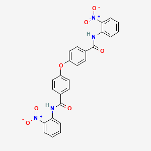 molecular formula C26H18N4O7 B11554540 N-(2-Nitrophenyl)-4-{4-[(2-nitrophenyl)carbamoyl]phenoxy}benzamide 