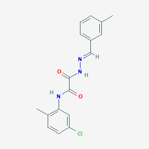 N-(5-Chloro-2-methylphenyl)-1-{N'-[(E)-(3-methylphenyl)methylidene]hydrazinecarbonyl}formamide