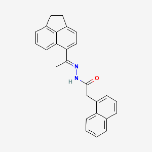 molecular formula C26H22N2O B11554548 N'-[(1E)-1-(1,2-dihydroacenaphthylen-5-yl)ethylidene]-2-(naphthalen-1-yl)acetohydrazide 