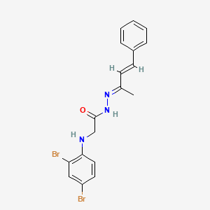 molecular formula C18H17Br2N3O B11554613 2-[(2,4-Dibromophenyl)amino]-N'-[(2E,3E)-4-phenylbut-3-EN-2-ylidene]acetohydrazide 