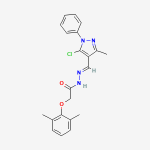 N'-[(E)-(5-chloro-3-methyl-1-phenyl-1H-pyrazol-4-yl)methylidene]-2-(2,6-dimethylphenoxy)acetohydrazide