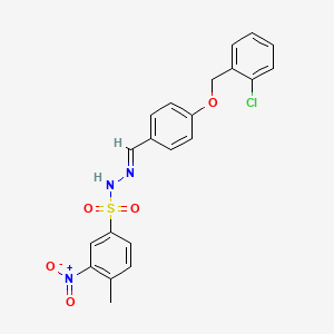 N'-[(E)-{4-[(2-chlorobenzyl)oxy]phenyl}methylidene]-4-methyl-3-nitrobenzenesulfonohydrazide