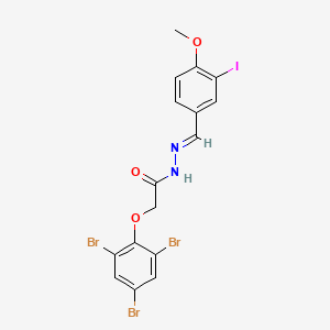 N'-[(E)-(3-iodo-4-methoxyphenyl)methylidene]-2-(2,4,6-tribromophenoxy)acetohydrazide