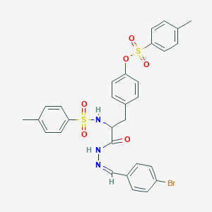 4-(2-{N'-[(Z)-(4-Bromophenyl)methylidene]hydrazinecarbonyl}-2-(4-methylbenzenesulfonamido)ethyl)phenyl 4-methylbenzene-1-sulfonate