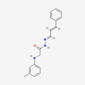 molecular formula C18H19N3O B11554724 2-[(3-Methylphenyl)amino]-N'-[(1E,2E)-3-phenylprop-2-EN-1-ylidene]acetohydrazide 