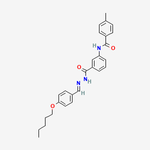 4-methyl-N-[3-({(2E)-2-[4-(pentyloxy)benzylidene]hydrazinyl}carbonyl)phenyl]benzamide