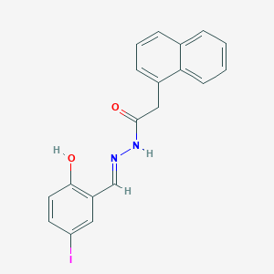 molecular formula C19H15IN2O2 B11554773 N'-[(E)-(2-hydroxy-5-iodophenyl)methylidene]-2-(naphthalen-1-yl)acetohydrazide 