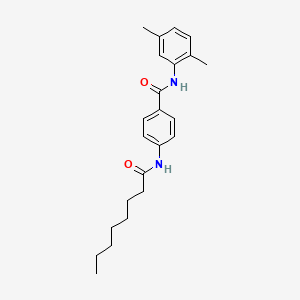 molecular formula C23H30N2O2 B11554778 N-(2,5-dimethylphenyl)-4-(octanoylamino)benzamide 