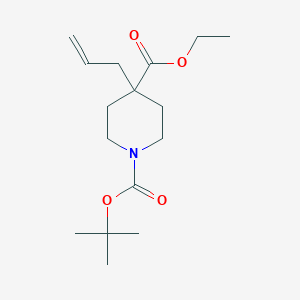 molecular formula C16H27NO4 B115548 1-Boc-4-烯丙基-4-哌啶甲酸乙酯 CAS No. 146603-99-8