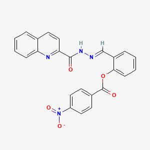 2-{(E)-[2-(quinolin-2-ylcarbonyl)hydrazinylidene]methyl}phenyl 4-nitrobenzoate