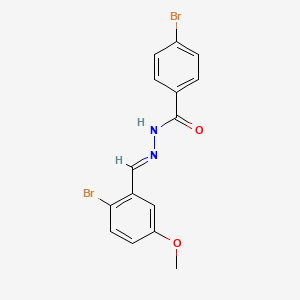 molecular formula C15H12Br2N2O2 B11554815 4-bromo-N'-[(E)-(2-bromo-5-methoxyphenyl)methylidene]benzohydrazide 