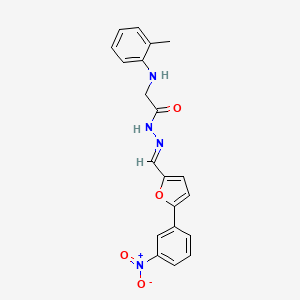 2-[(2-Methylphenyl)amino]-N'-[(E)-[5-(3-nitrophenyl)furan-2-YL]methylidene]acetohydrazide