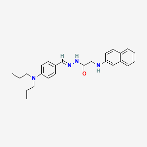 N'-{(E)-[4-(dipropylamino)phenyl]methylidene}-2-(naphthalen-2-ylamino)acetohydrazide (non-preferred name)