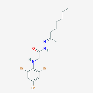 molecular formula C16H22Br3N3O B11554846 N'-[(2E)-Octan-2-ylidene]-2-[(2,4,6-tribromophenyl)amino]acetohydrazide 