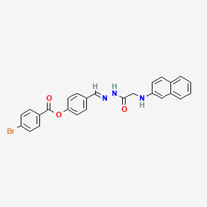 4-[(E)-({2-[(Naphthalen-2-YL)amino]acetamido}imino)methyl]phenyl 4-bromobenzoate