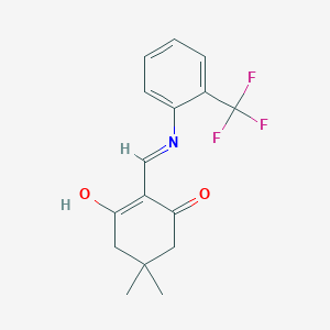 5,5-Dimethyl-2-({[2-(trifluoromethyl)phenyl]amino}methylidene)cyclohexane-1,3-dione