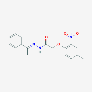 2-(4-methyl-2-nitrophenoxy)-N'-[(1E)-1-phenylethylidene]acetohydrazide